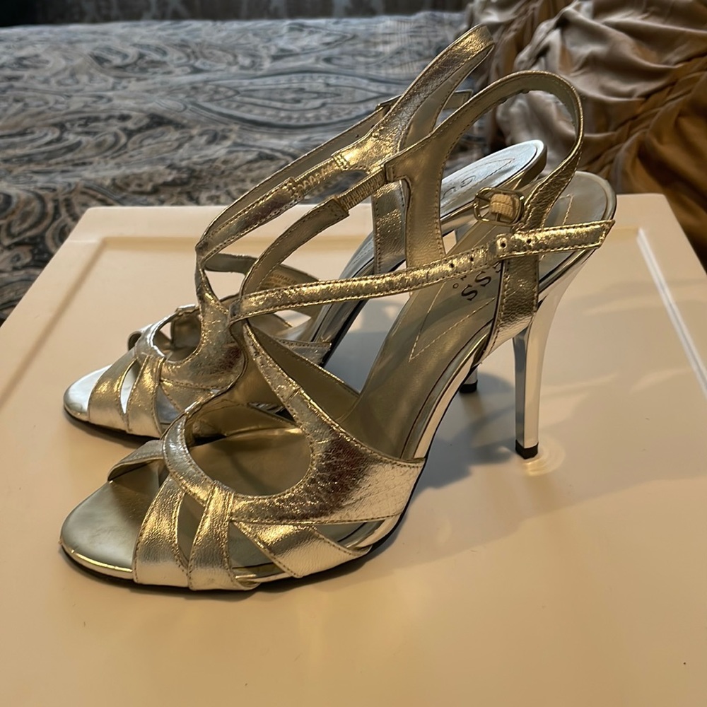 Guess silver stiletto heels